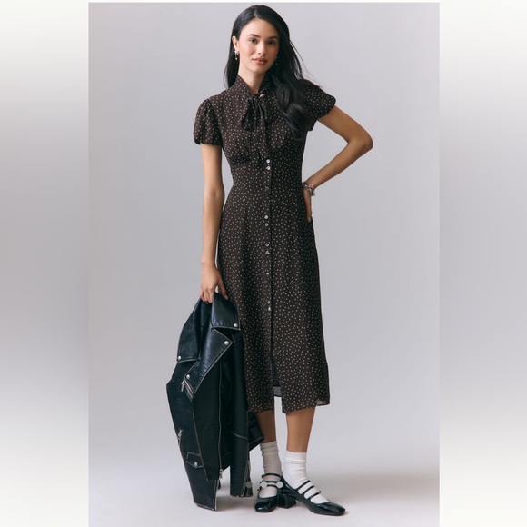 Reformation dress Bloomsberry in Colette dot NWT - Picture 2 of 13